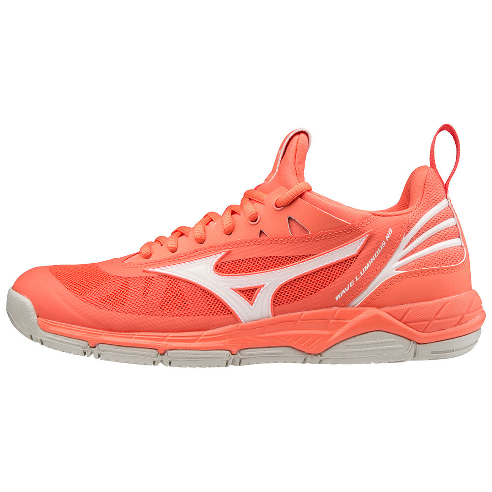 Mizuno Wave Luminous Nb - Bayan Basketbol Ayakkabısı - Mercan/Beyaz Türkiye (WMQYKL-783)